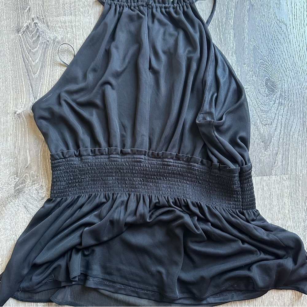 SLEEVELESS smocked waist halter top - Picture 2 of 4